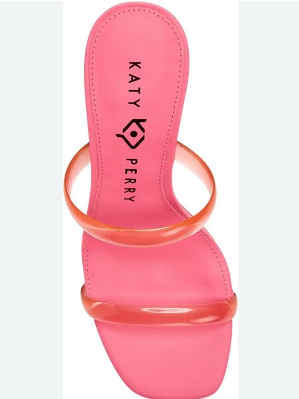 Katy Perry Pink Slide Sandal with Coral Straps